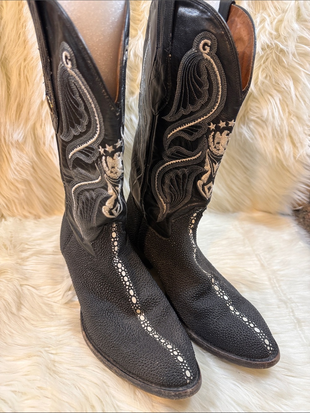 El General Black Sting Ray Western Cowboy Boots -Men’s Size 11 - Picture 4 of 13